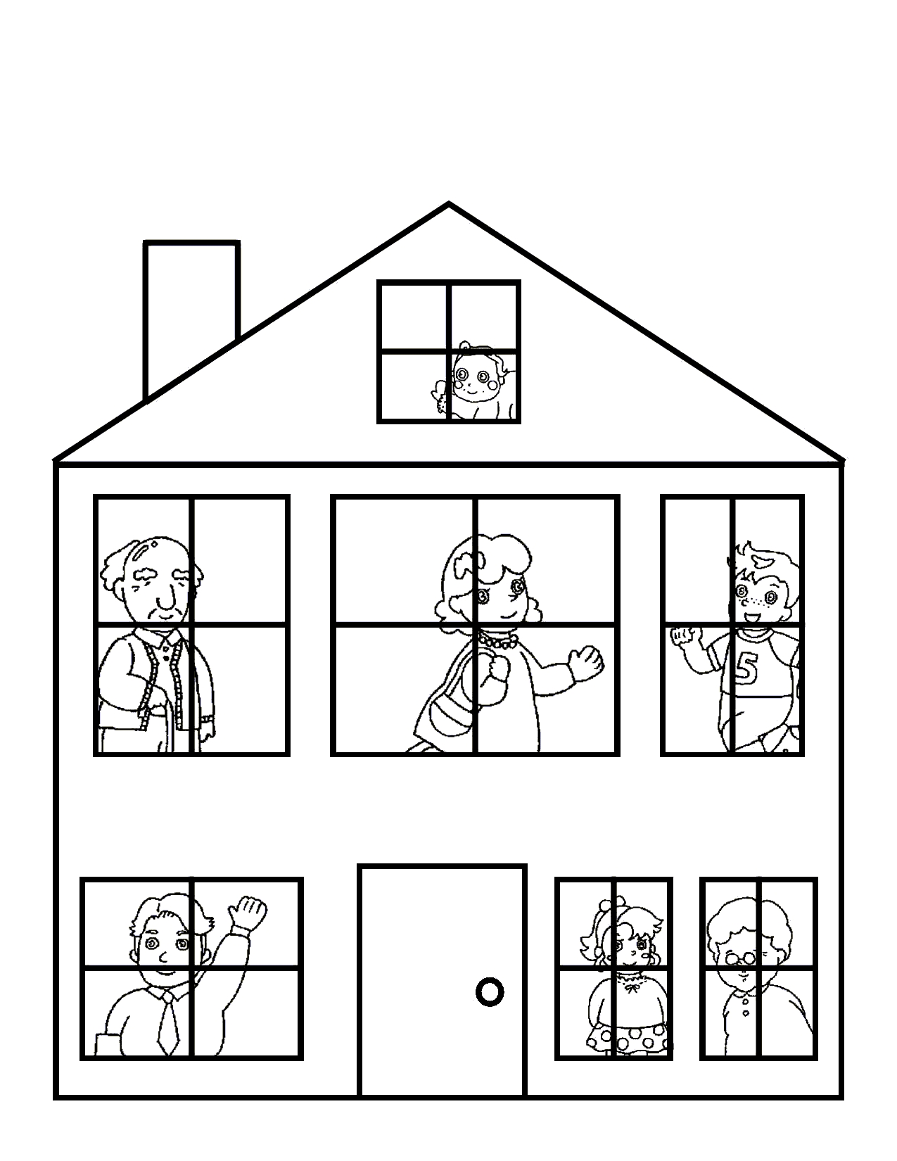 Domy i mieszkania kolorowanki